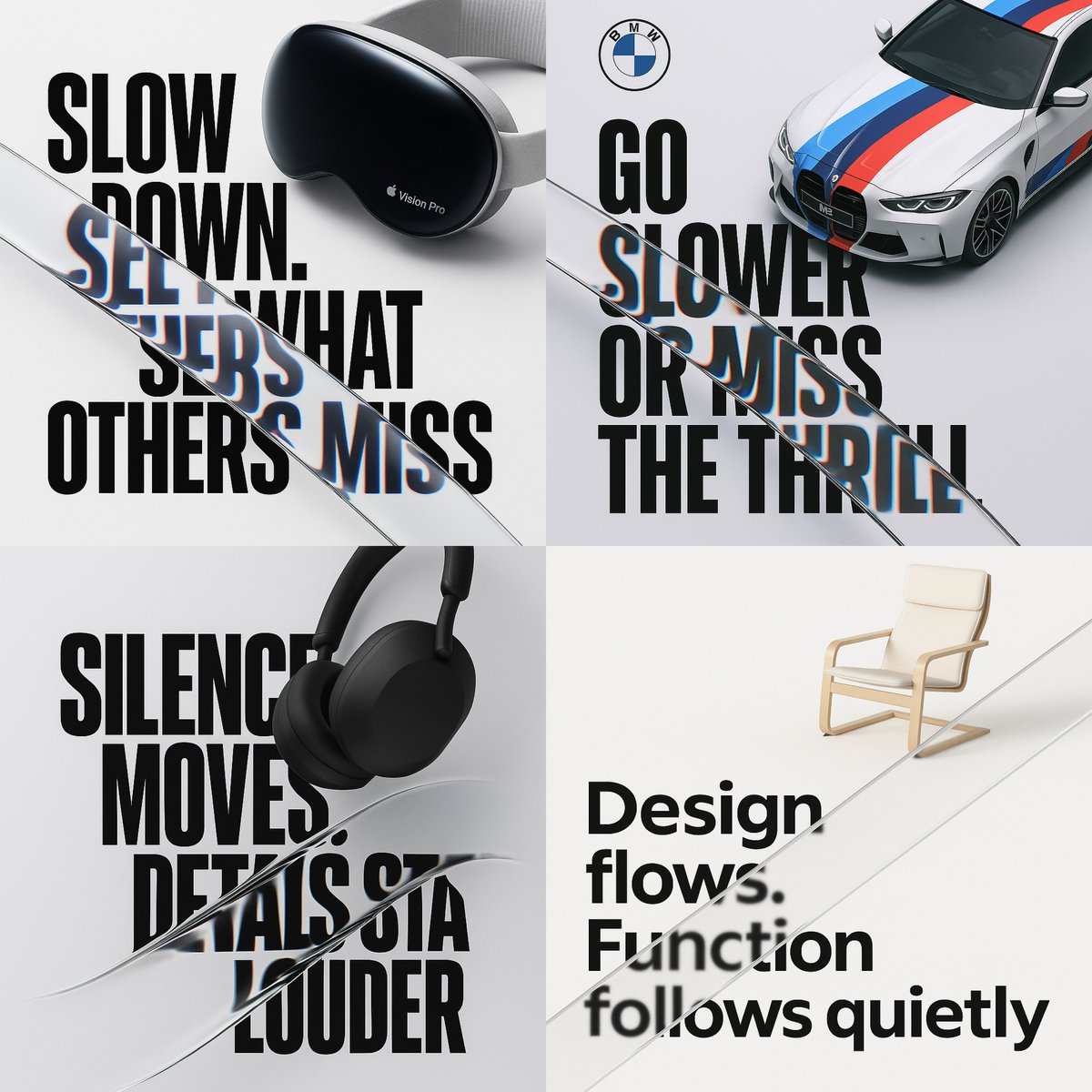 Glass Refraction Brand Poster