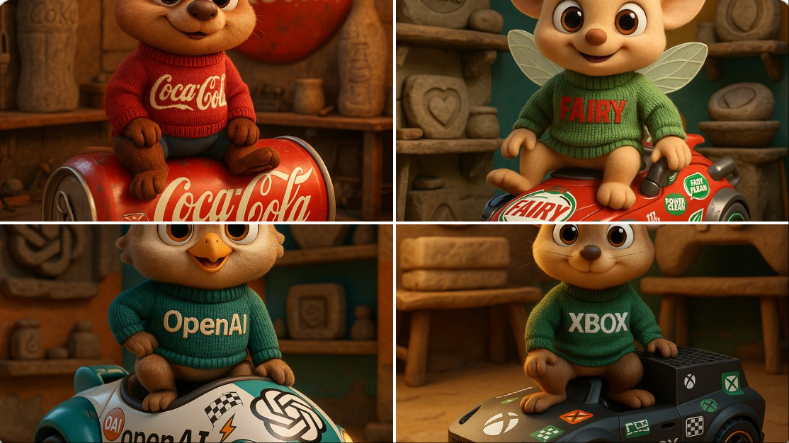 Branded 3D Cartoon Animal Character