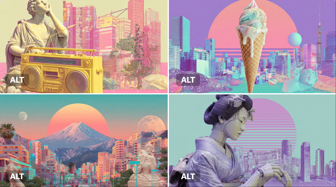 Surrealist Vaporwave Collage