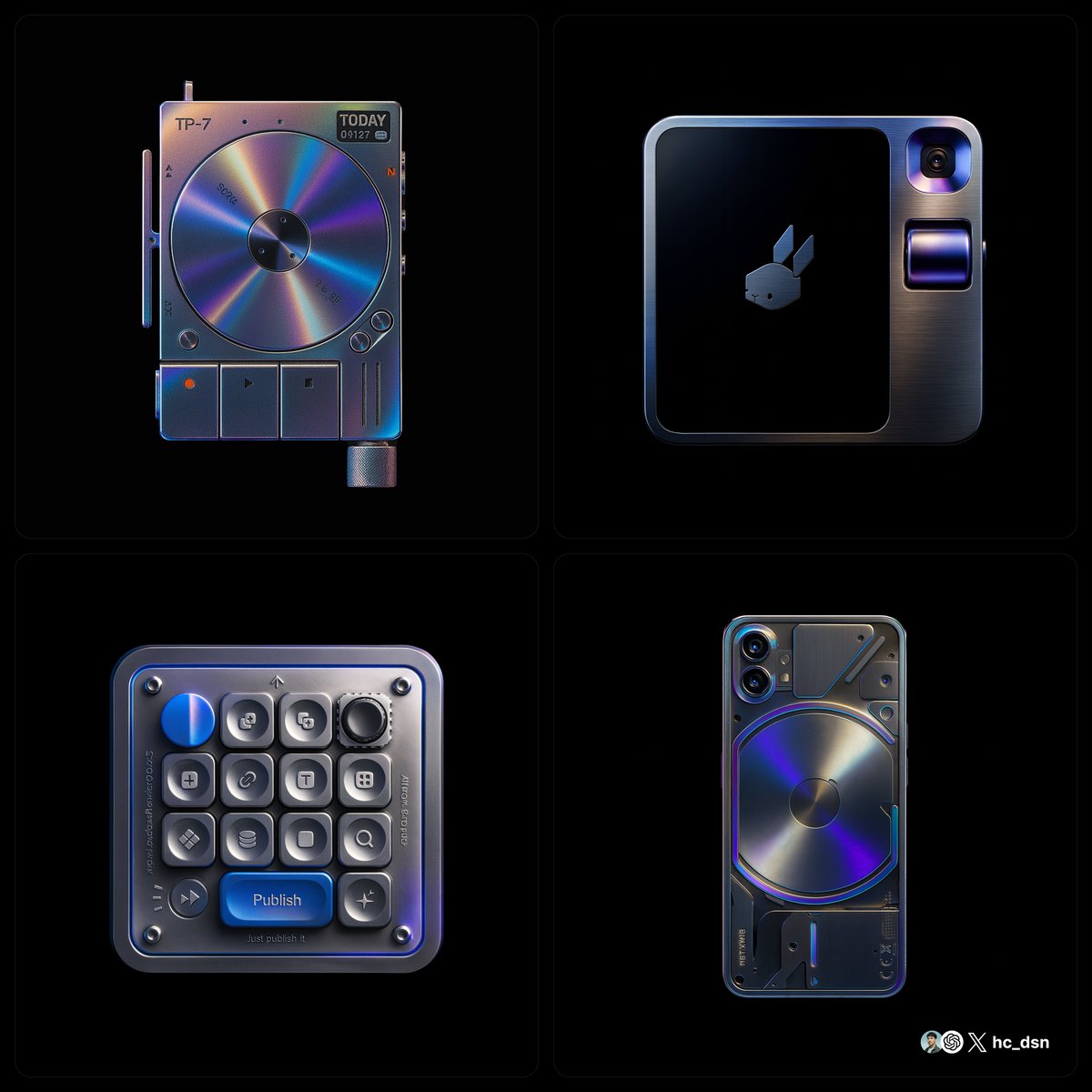 Liquid Metal Design Product Renders