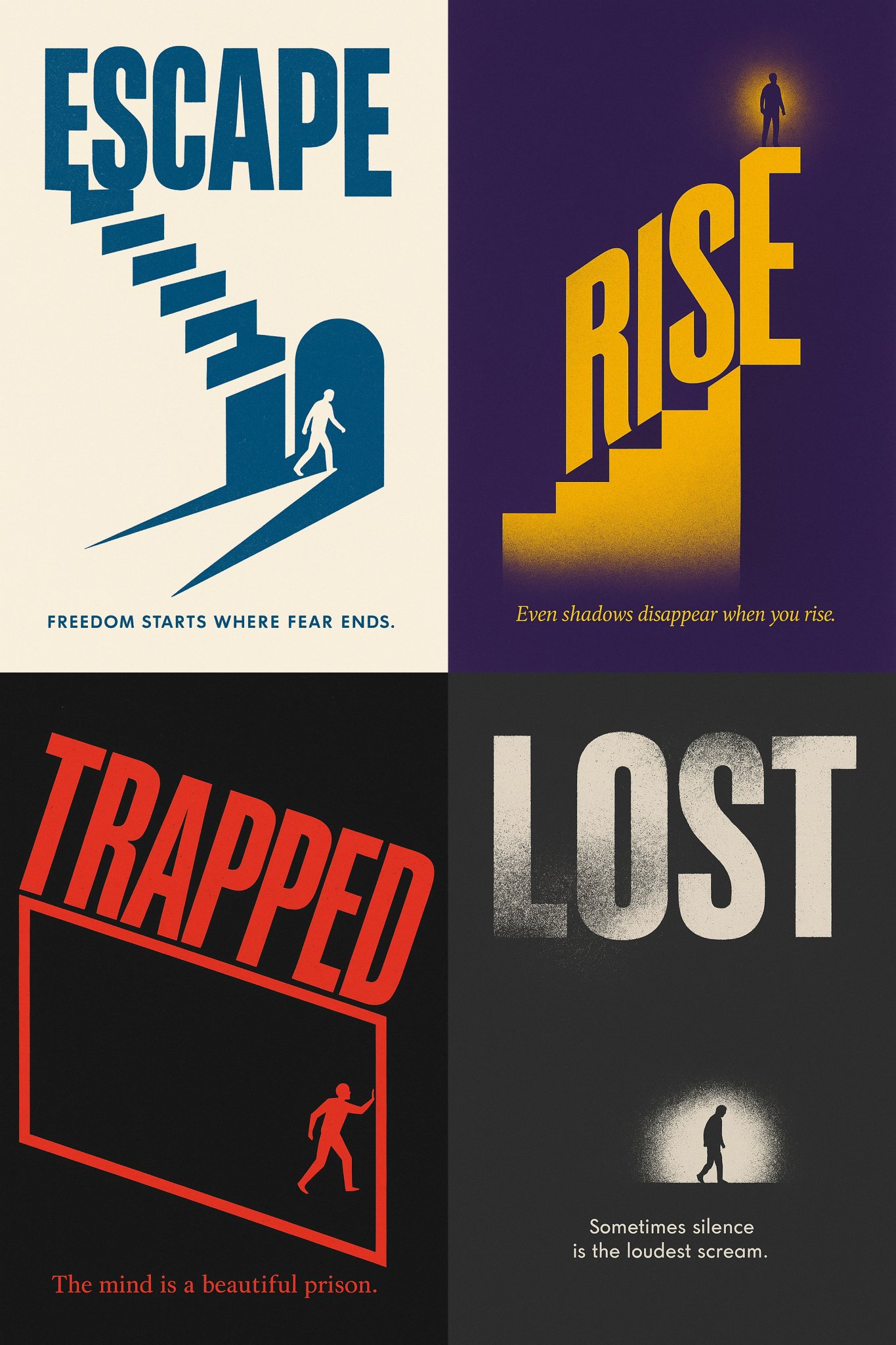 2D-Wortplakat-Design