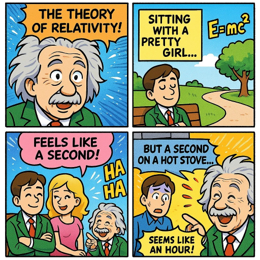 Four-Panel Manga (Theory of Relativity)