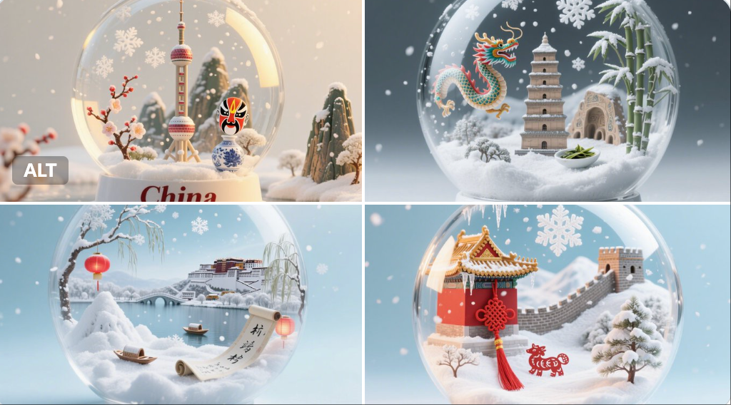 Winter Country Snow Globe - 1