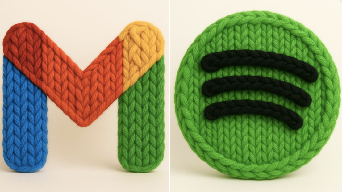 Hand-Knitted Yarn Texture Logo