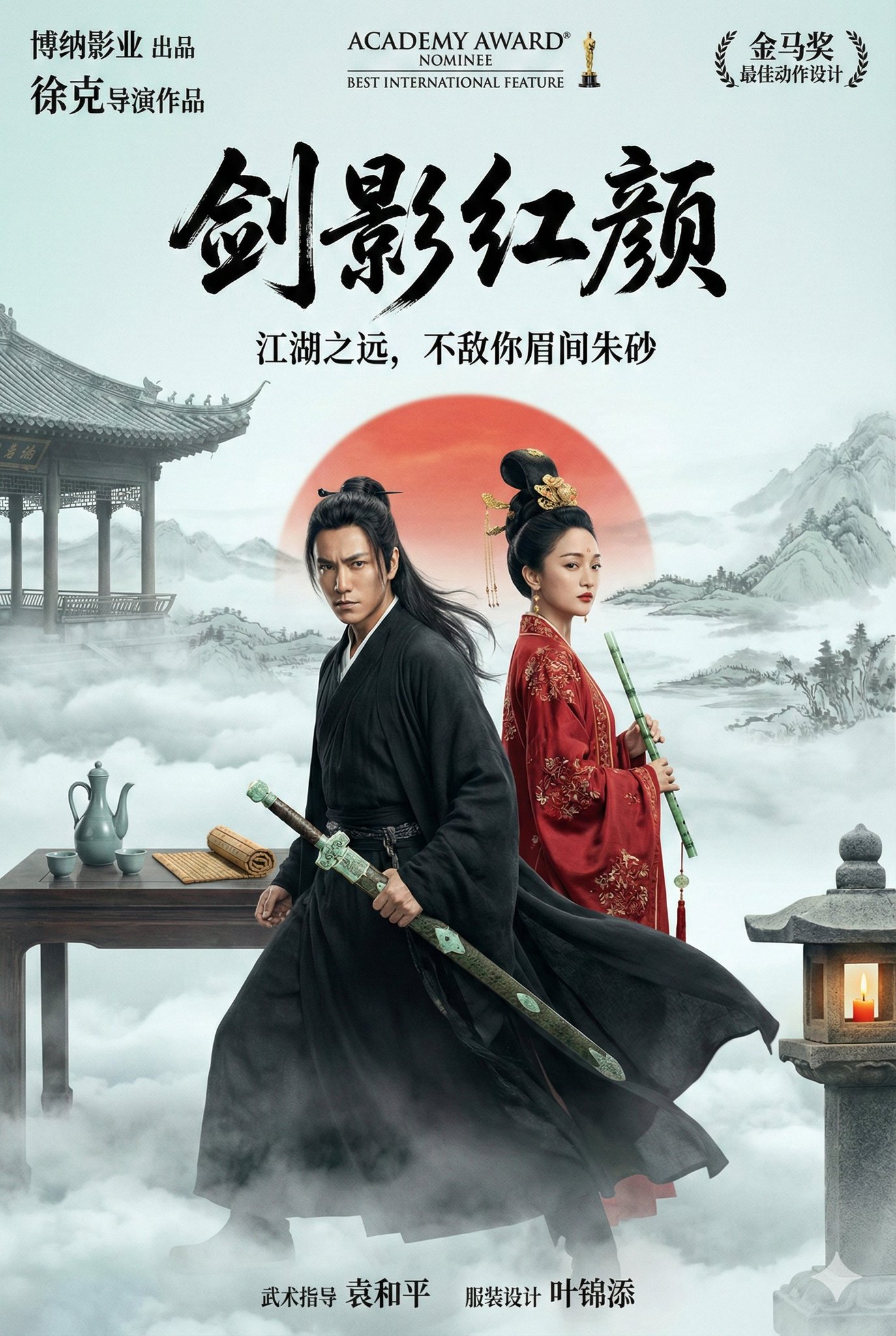 Eastern Wuxia Epic Poster - Sword & Beauty