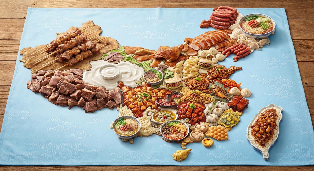 Iconic Chinese Regional Foods Map