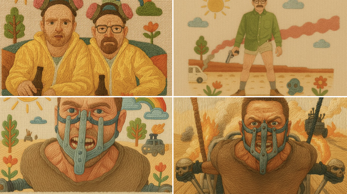 Embroidered Illustration Style